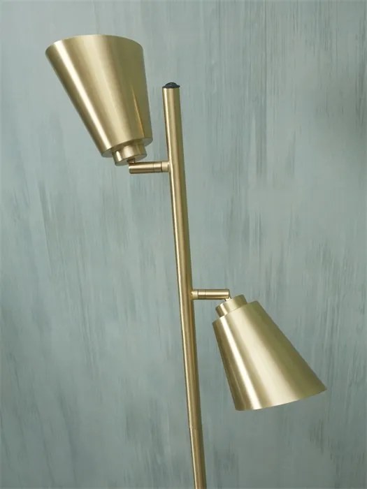 Lampadar, Lampa de podea cu doua spoturi directionabile Bremen auriu