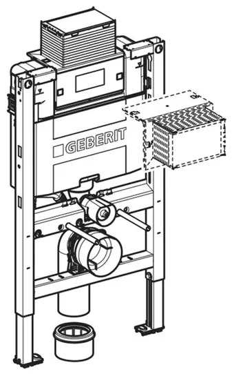 Cadru incastrat Geberit Duofix 82 cm cu rezervor Omega 12 cm
