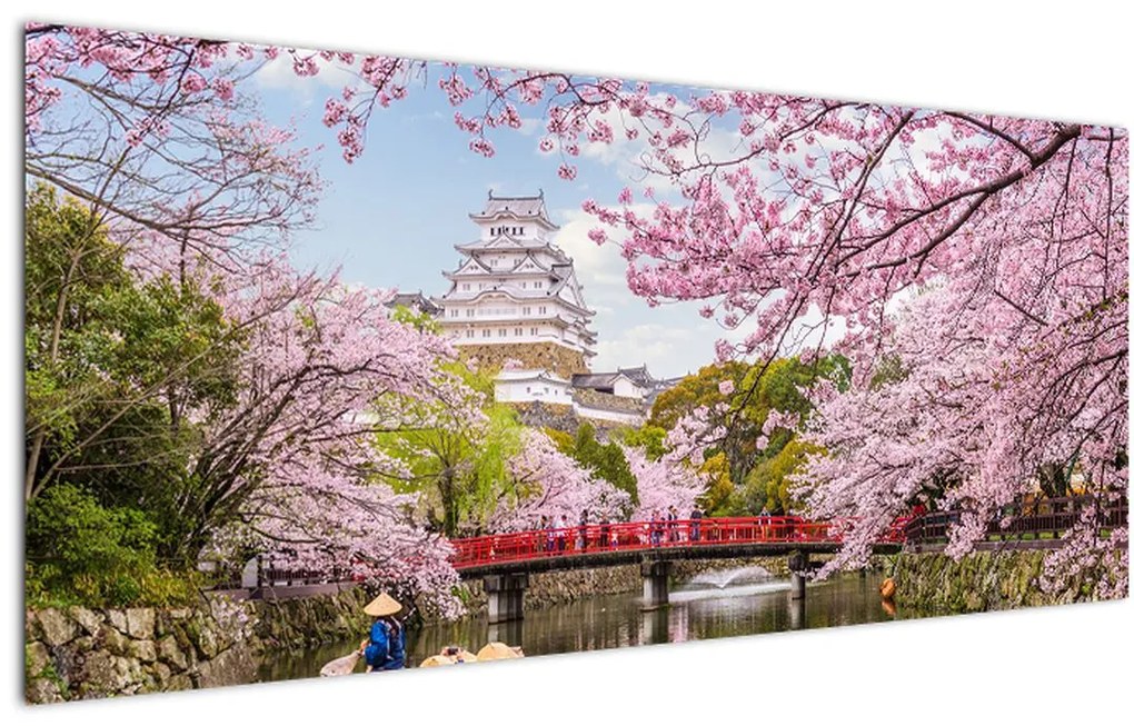 Tablou cu cireș japonez (120x50 cm)