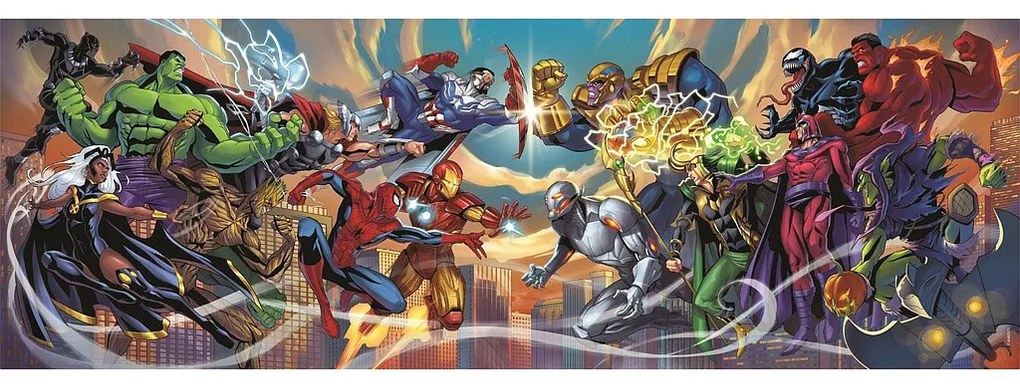 Avengers VS Villains Puzzle panoramic Compact Clementoni de 1000 de piese