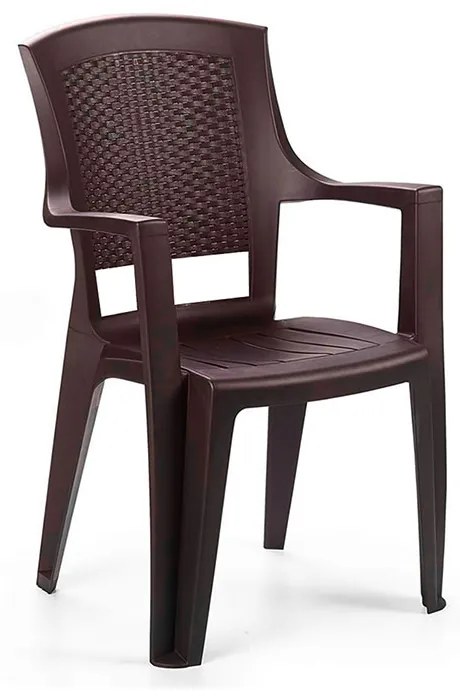 Scaun terasa Flora, 57x62x90 cm, maro, polipropilena