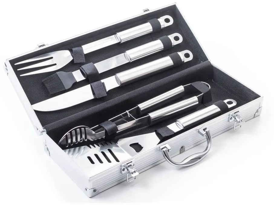 Set 5 unelte pentru grătar G21, carcasă de aluminiu