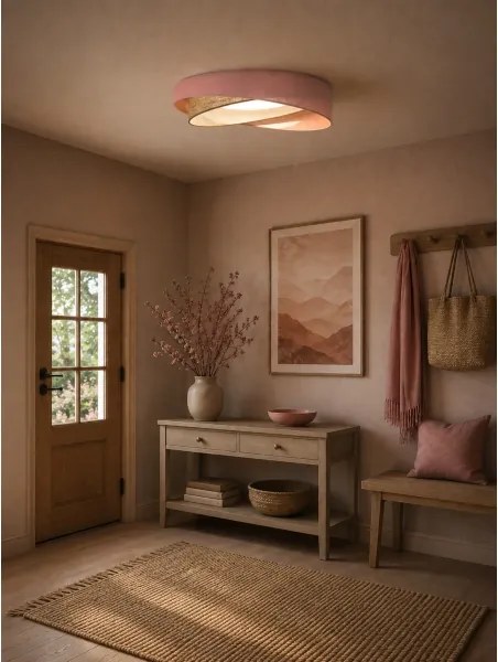 BRILAGI - LED dimabil VELVET TWIST LED/36W/230V CCT Ø 65 cm WT roz./bej. + telecomandă