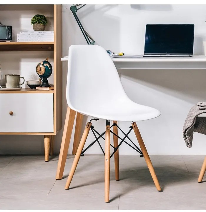 ShopJK SCAUN CLASSIC ALB, STILUL SCANDINAV