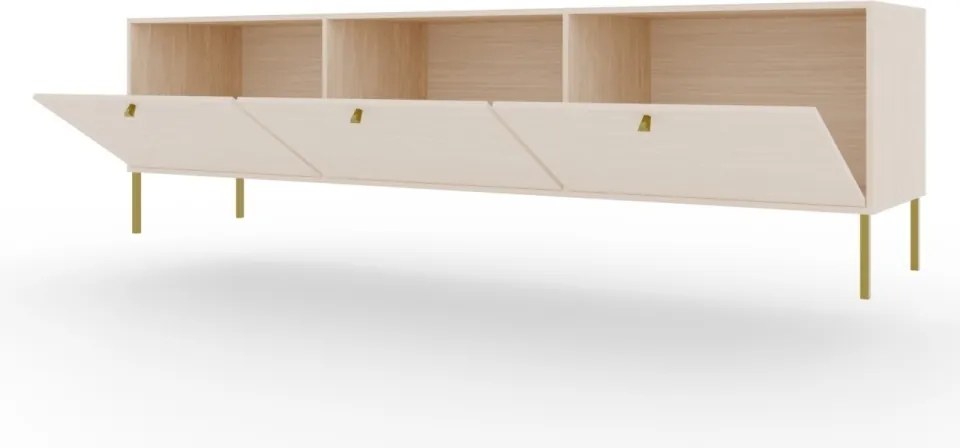 Comodă TV, 180x41x50 cm, Tili, ADRK Furniture (Culoare: Bej nisipos / Bej nisipos)