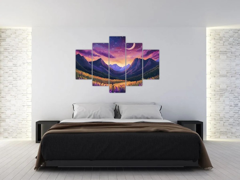 Tablou - Peisaj violet (150x105 cm)