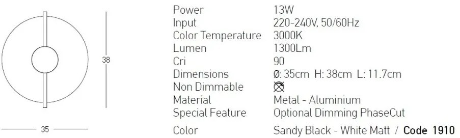 Aplica LED design decorativ modern Grier