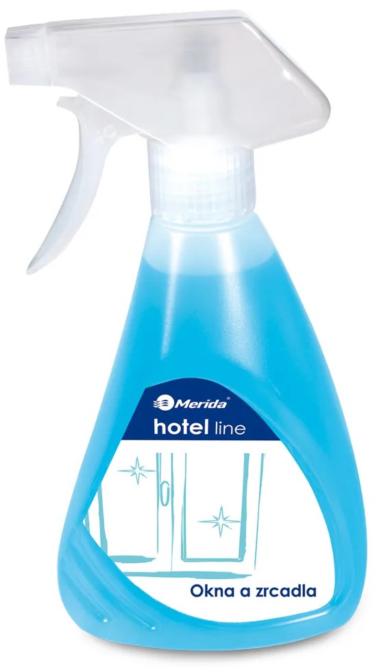 Produs Merida Hotel Line pentru ferestre si oglinzi, 500 ml, albastru