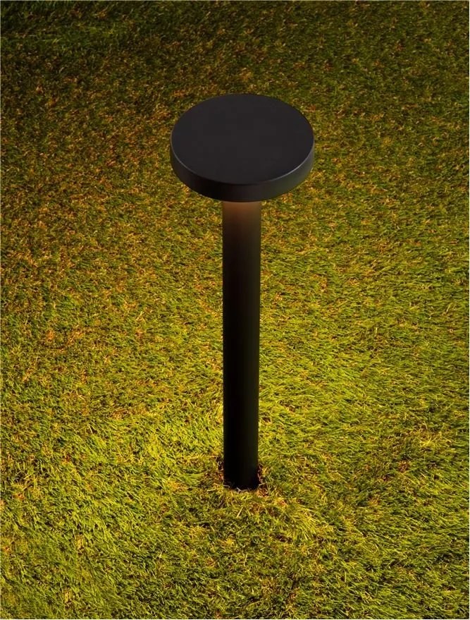 Stalp de exterior pentru terasa sau gradina, MOOD negru H-40cm