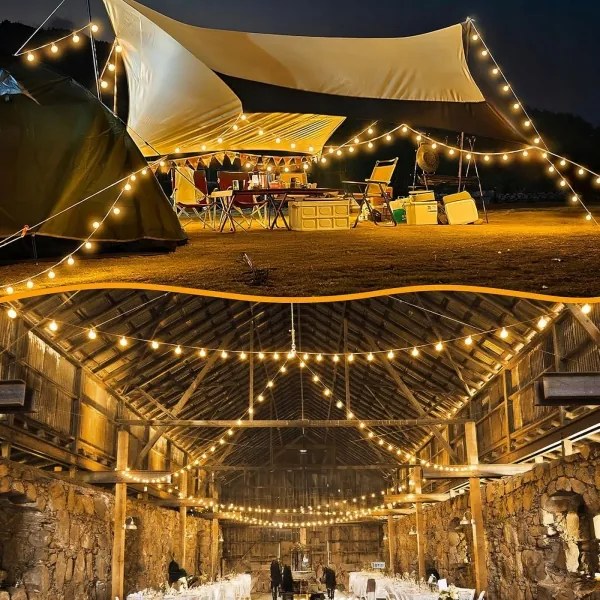 Ghirlandă LED reglabilă de exterior 25xE12/1W/24/230V 17,5 m IP65 neagră + telecomandă