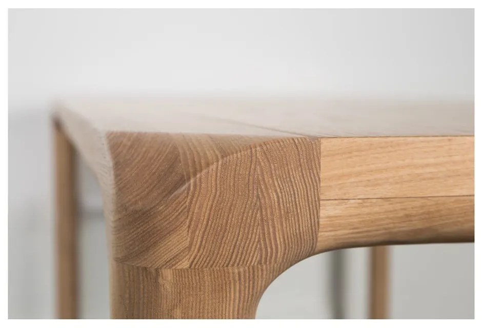 Masă de dining cu aspect de lemn de frasin 90x180 cm Storm – Zuiver