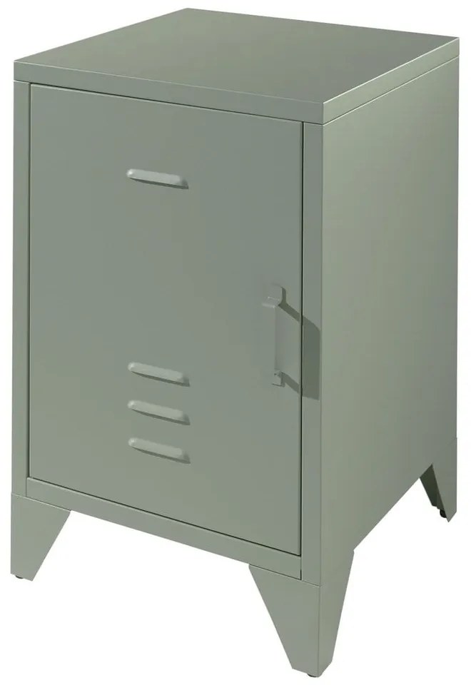 Noptieră verde din metal Bronxx - Vipack