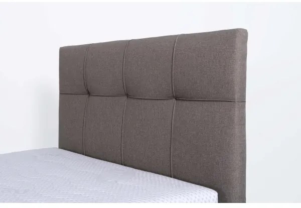 Pat tapițat cu saltea și spațiu de depozitare MARIA ONE 90 x 200 cm, nuanță taupe