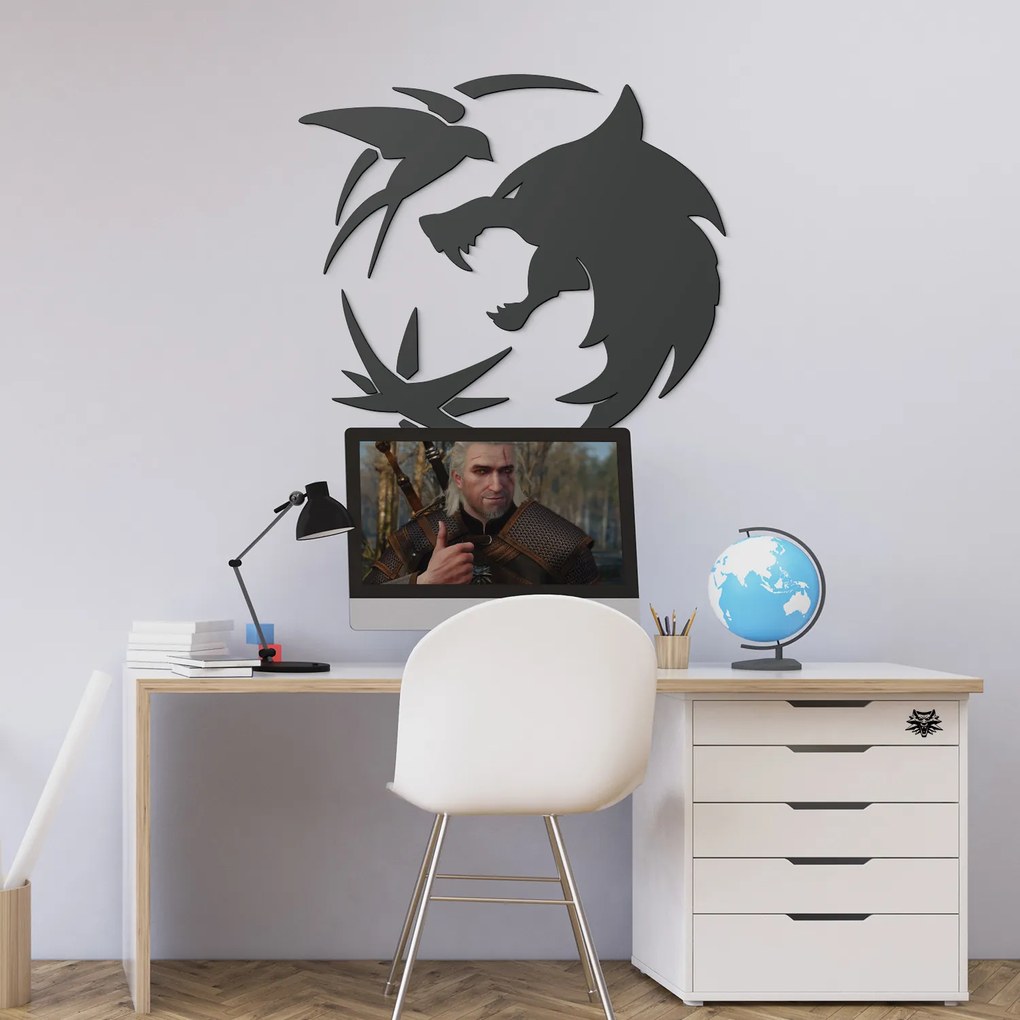 DUBLEZ | Simbol din lemn pentru perete - The Witcher