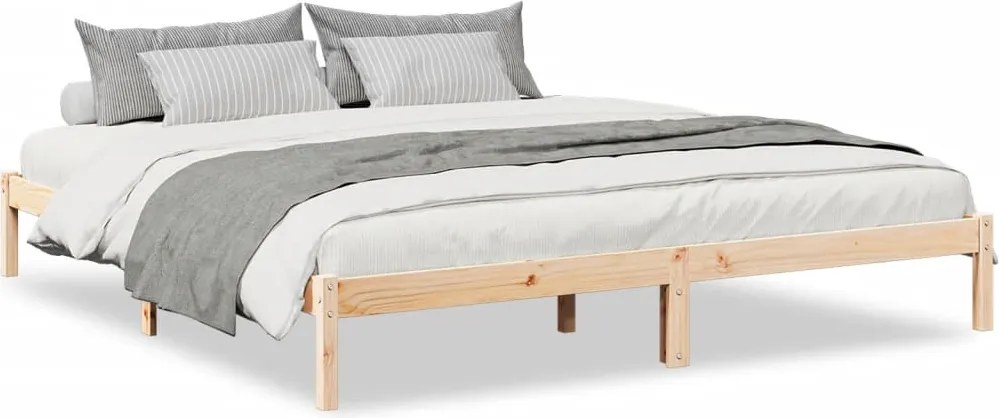 vidaXL Cadru pat foarte lung fără saltea, 180x210 cm, lemn masiv pin
