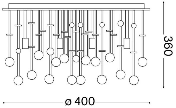 Plafonieră LED de cristal Ideal Lux MOONLIGHT 8xG9/3W/230V d. 40 cm crom