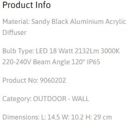 Aplica LED pentru exterior design modern IP65 Leto negru