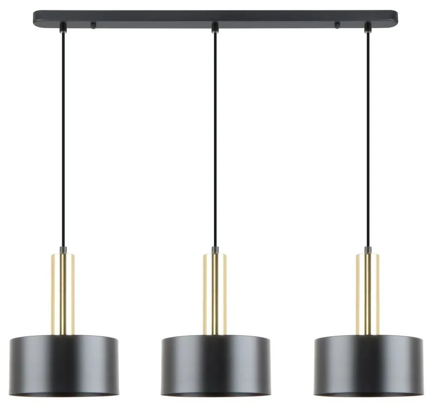 Lustra cu 3 Pendule metalice design minimalist LEO