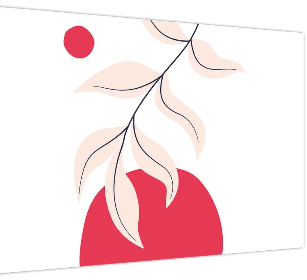 Tablou - Abstracție florală roz N⁰2 (90x60 cm)