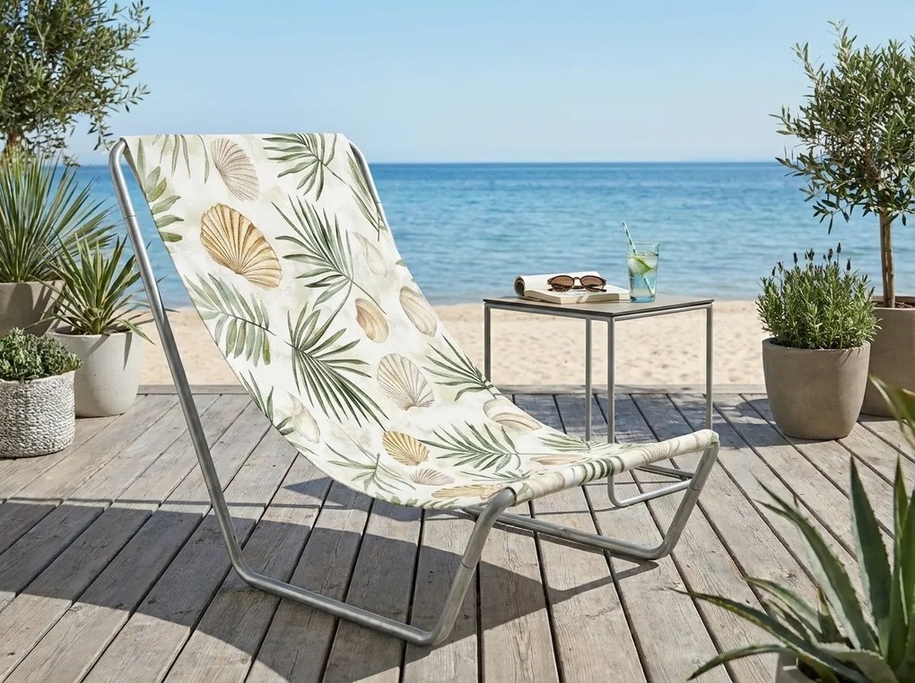 Sezlong pliabil de plaja SAND BEACH, colorat