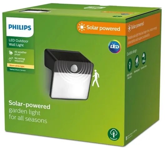 Philips YARIXA LED 2,2W/3,7V IP44 lampă solară de perete cu senzor