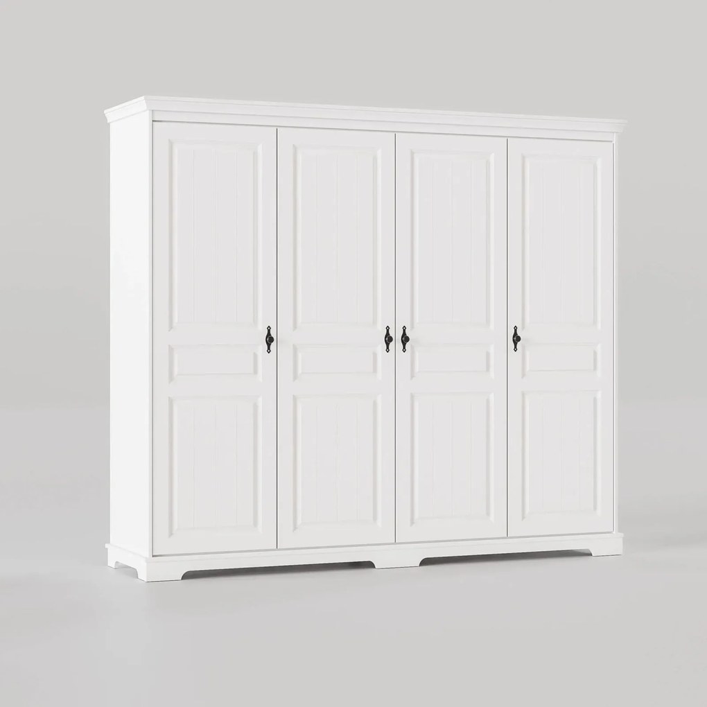 Dulap lemn masiv Amelia 4 Uși, 230.2 × 58 × 198 cm