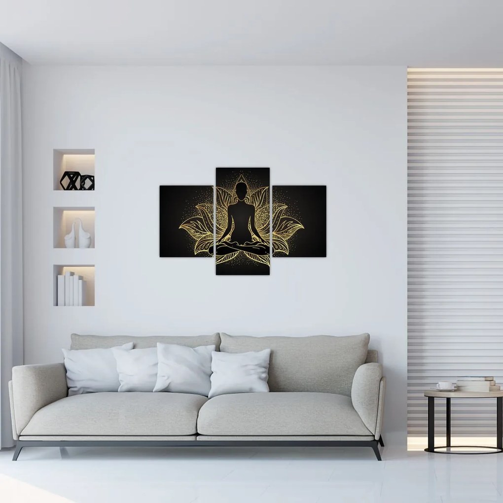 Tablou - Silueta într-o floare de lotus (90x60 cm)