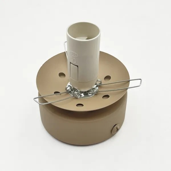 Plafonieră ELIAS 1xE14/5W/230V Ø 13 cm bej/fumuriu bej