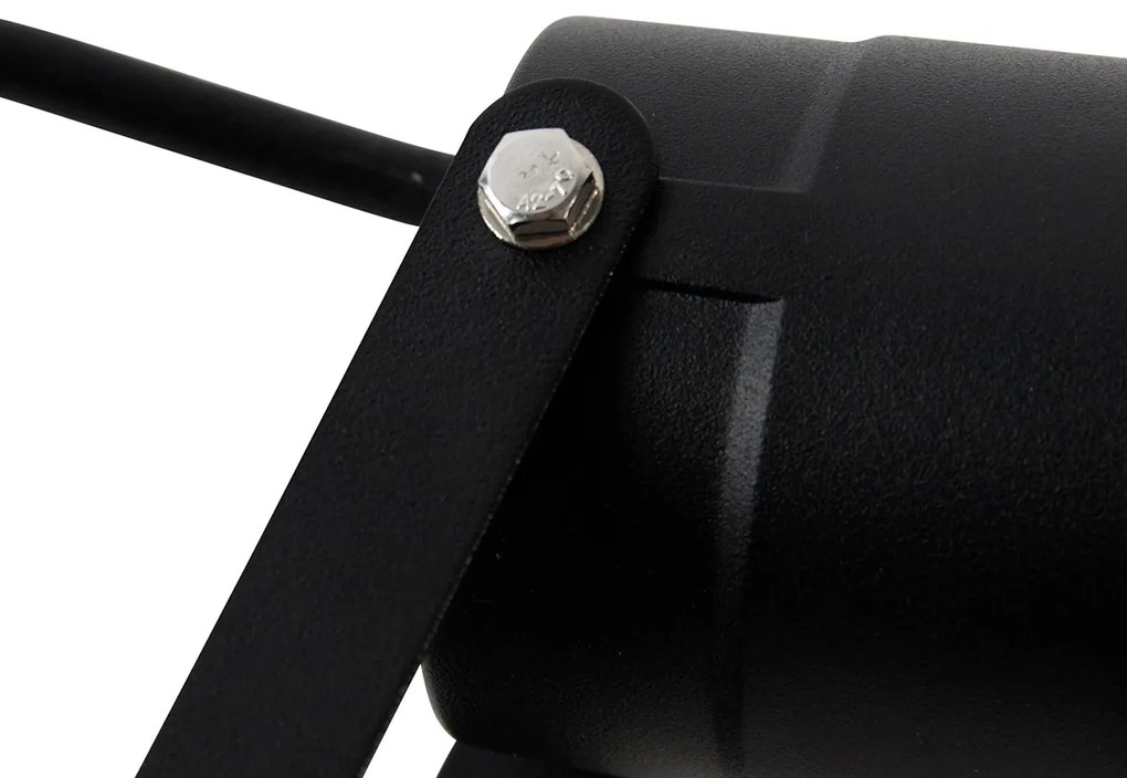 Spot modern inteligent negru cu cablu și ștecher 200cm incl. WiFi GU10 IP65 - Basic