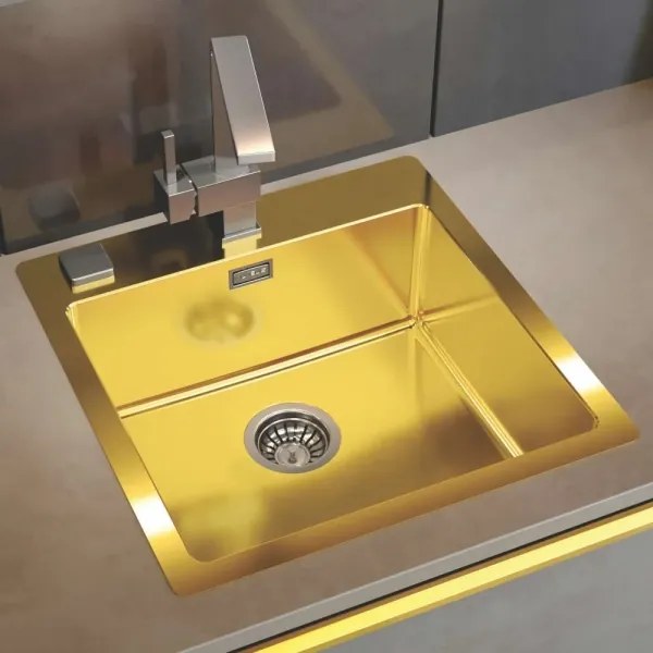 Chiuvetă de bucătărie ALVEUS 1107052 PURE 52,5x51,5 cm bronz