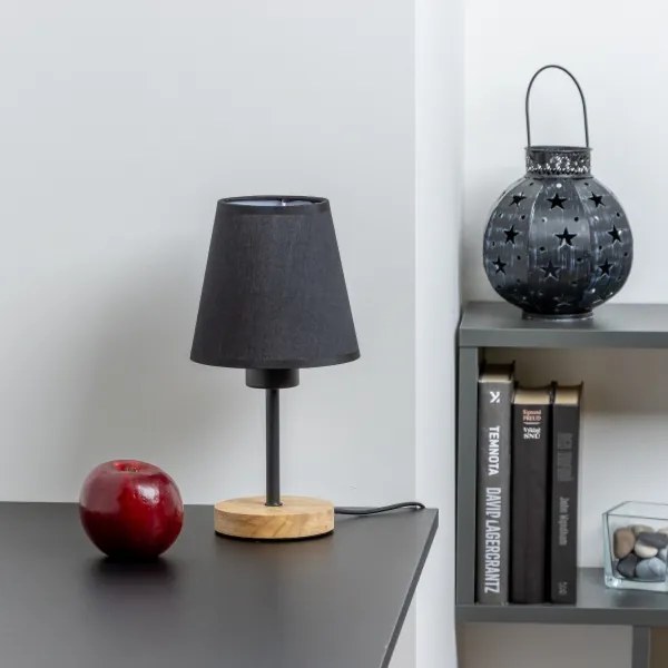 Lampă de masă Brilagi NUBILA WOOD 1xE27/25W/230V stejar/negru