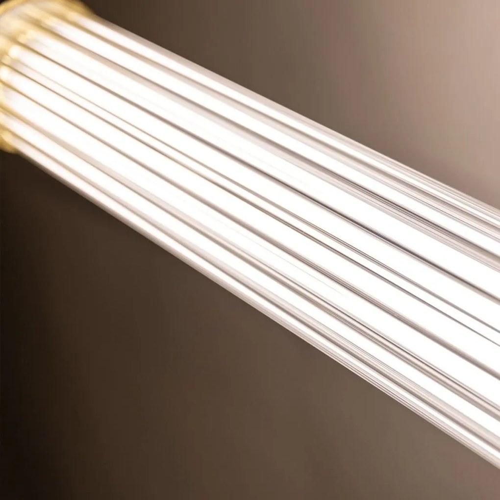 Lustra LED smart cu telecomanda COMO alama periata