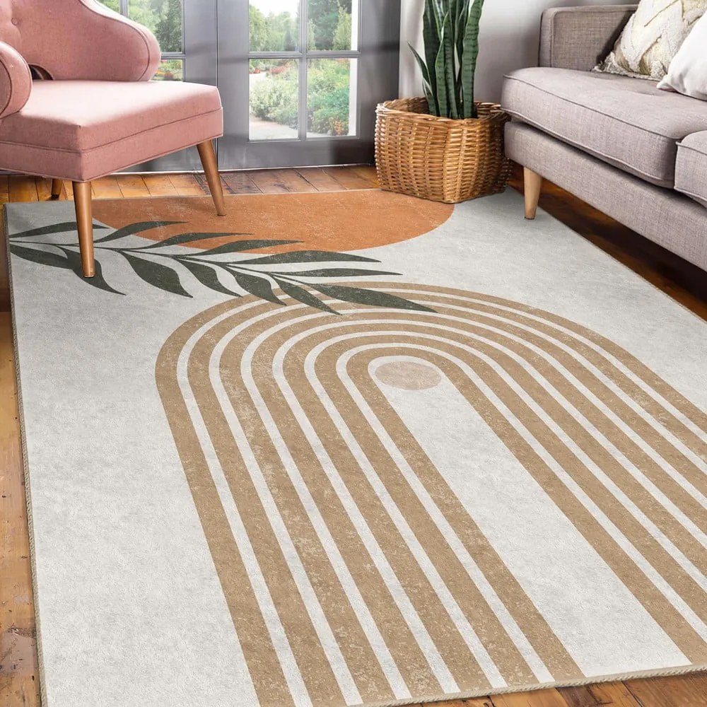 Covor tip traversă crem lavabil 80x200 cm Dot Arch – Mila Home