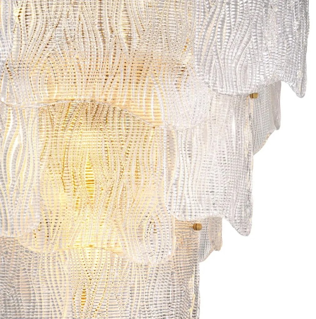 Candelabru LUX design deosebit Asinara L, sticla texturata