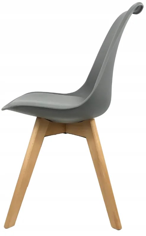 Scaune de sufragerie 4buc gri închis, stil scandinav Basic