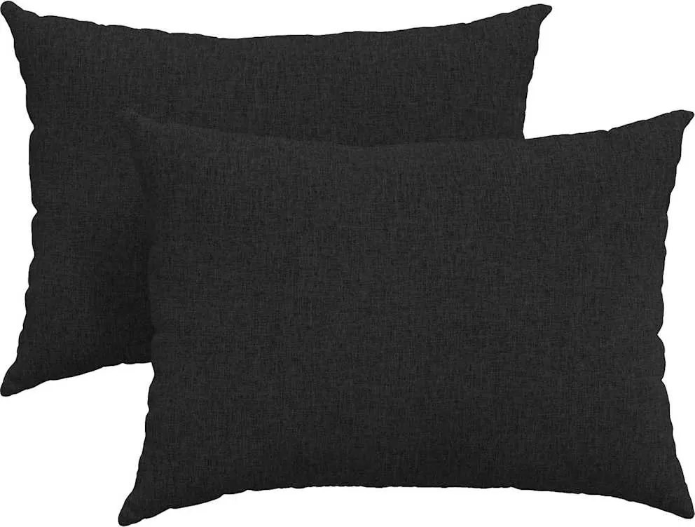 vidaXL Perne pentru canapea 2 pcs Negru 70 x 50 cm țesătură