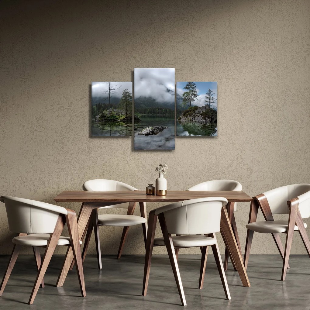 Tablou cu pomi în lac (90x60 cm)