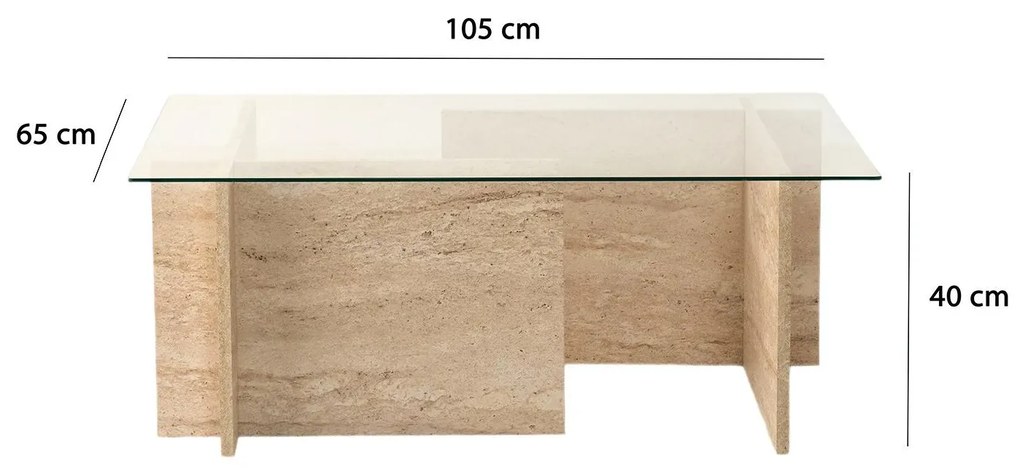 Măsuță de cafea Espadrile (Travertin) . 1102386