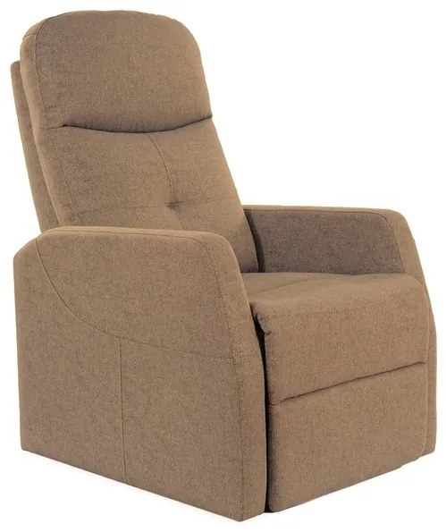 Fotoliu recliner tapitat Ares Beige - h100 cm