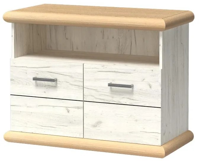 Masă TV/Dulap Kenny 12 (craft Alb + craft auriu). 1057837