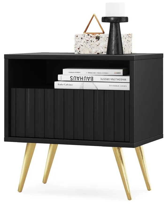 Noptieră Biel B3  (negru + auriu). 1098852