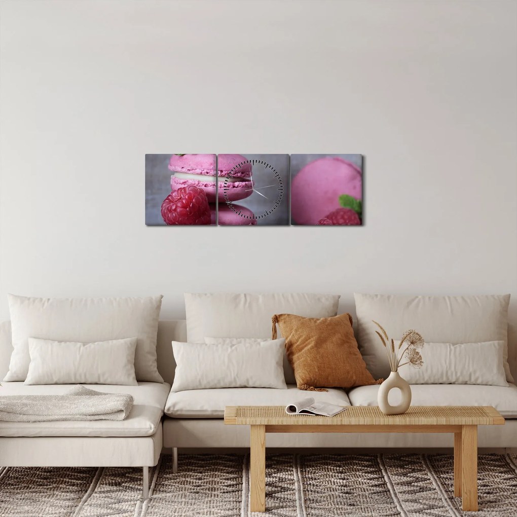 Tablou cu macarooni (cu ceas) (90x30 cm)