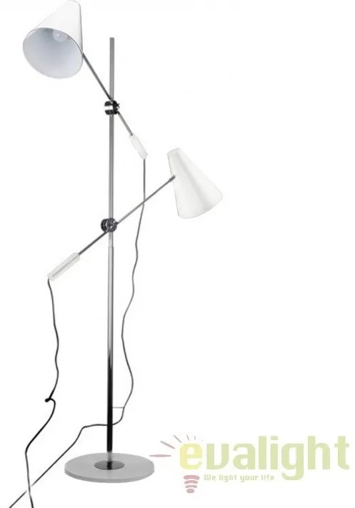 Lampadar reglabil design modern Kaja alb