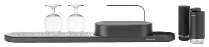 Organizator chiuveta Brabantia SinkStyle Set 1008496, 4 piese, Finisaj mineral, Rezistent la coroziune, Gri
