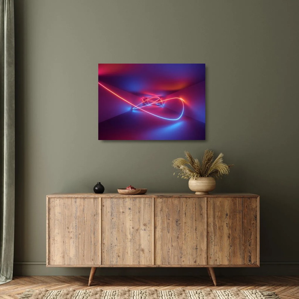 Tablou pe sticlă cu abstracție modernă (70x50 cm)