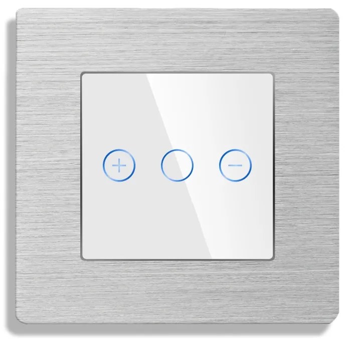 Intrerupator Simplu cu Variator cu Touch din Sticla si Rama de Aluminiu LUXION