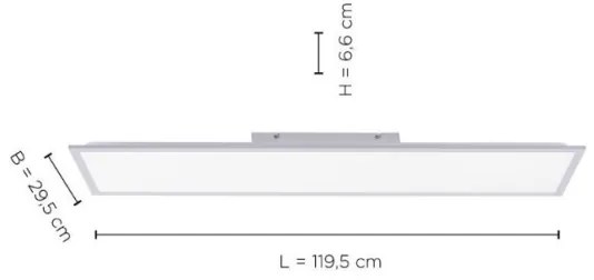Panou LED aplicat dimabil FLAT LED/36W/230V negru Leuchten Direkt 14757-21 + telecomandă