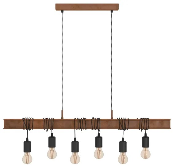 Eglo 49859 - Lustră pe cablu TOWNSHEND 4 6xE27/60W/230V