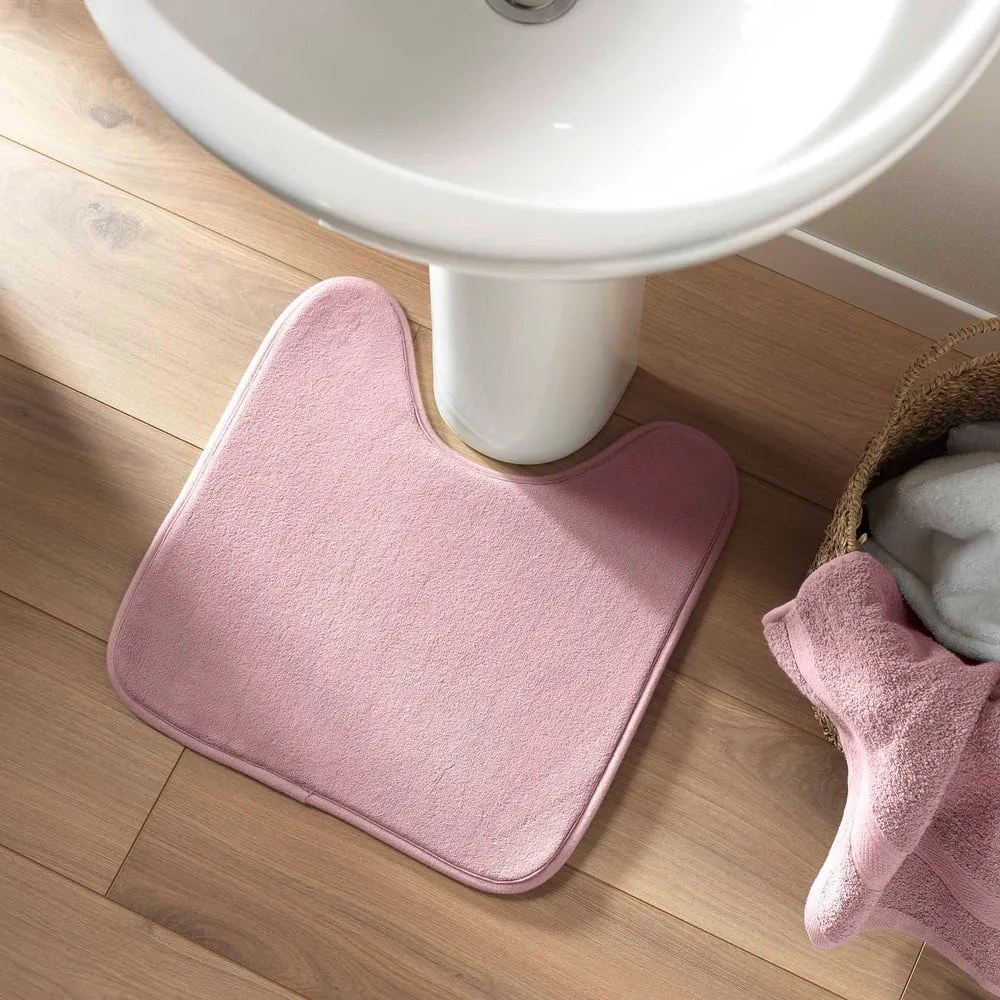 Covoraș de baie roz pentru WC 45x45 cm Vitamine – douceur d'intérieur