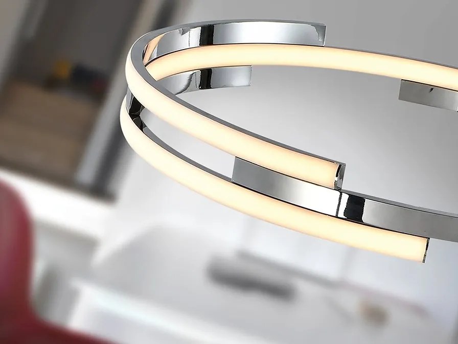 Lustra LED moderna design circular Ciclos crom